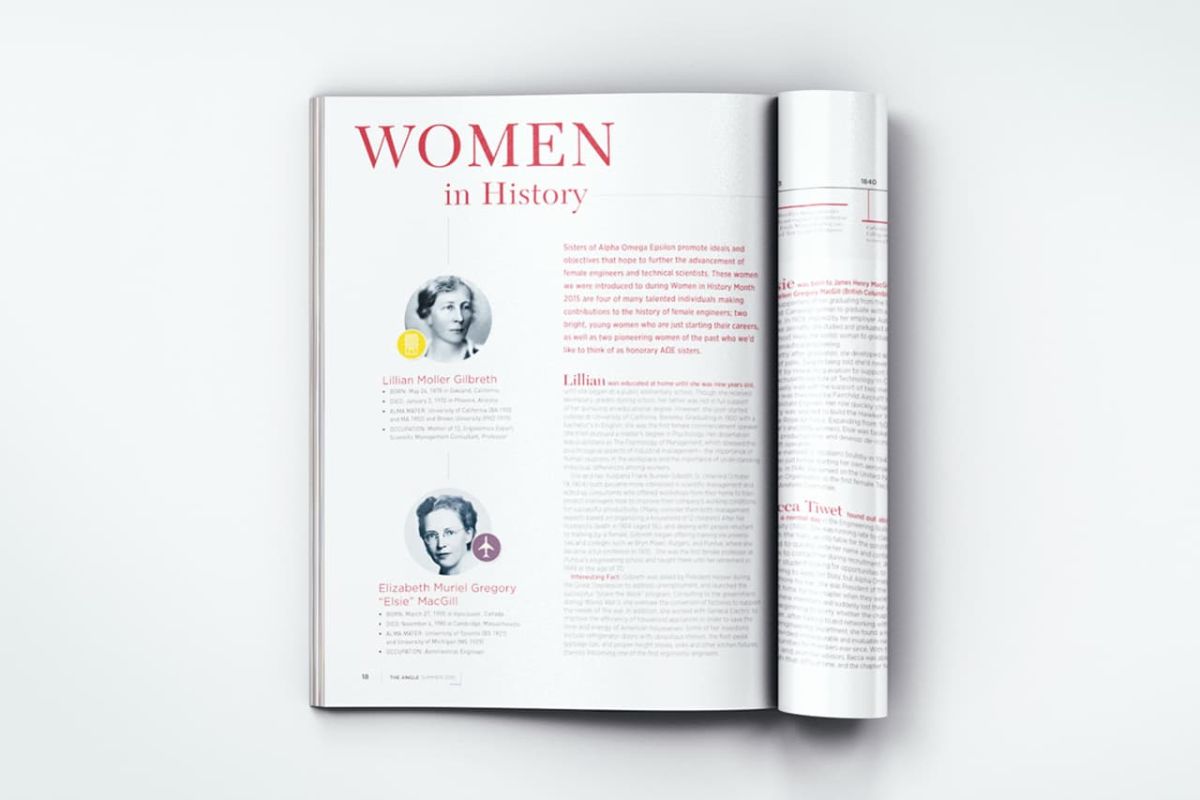 an open copy of The Angle 2015