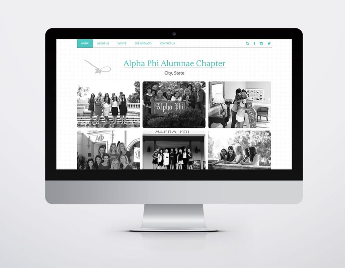 A different redesign of the Alumni Chapter website