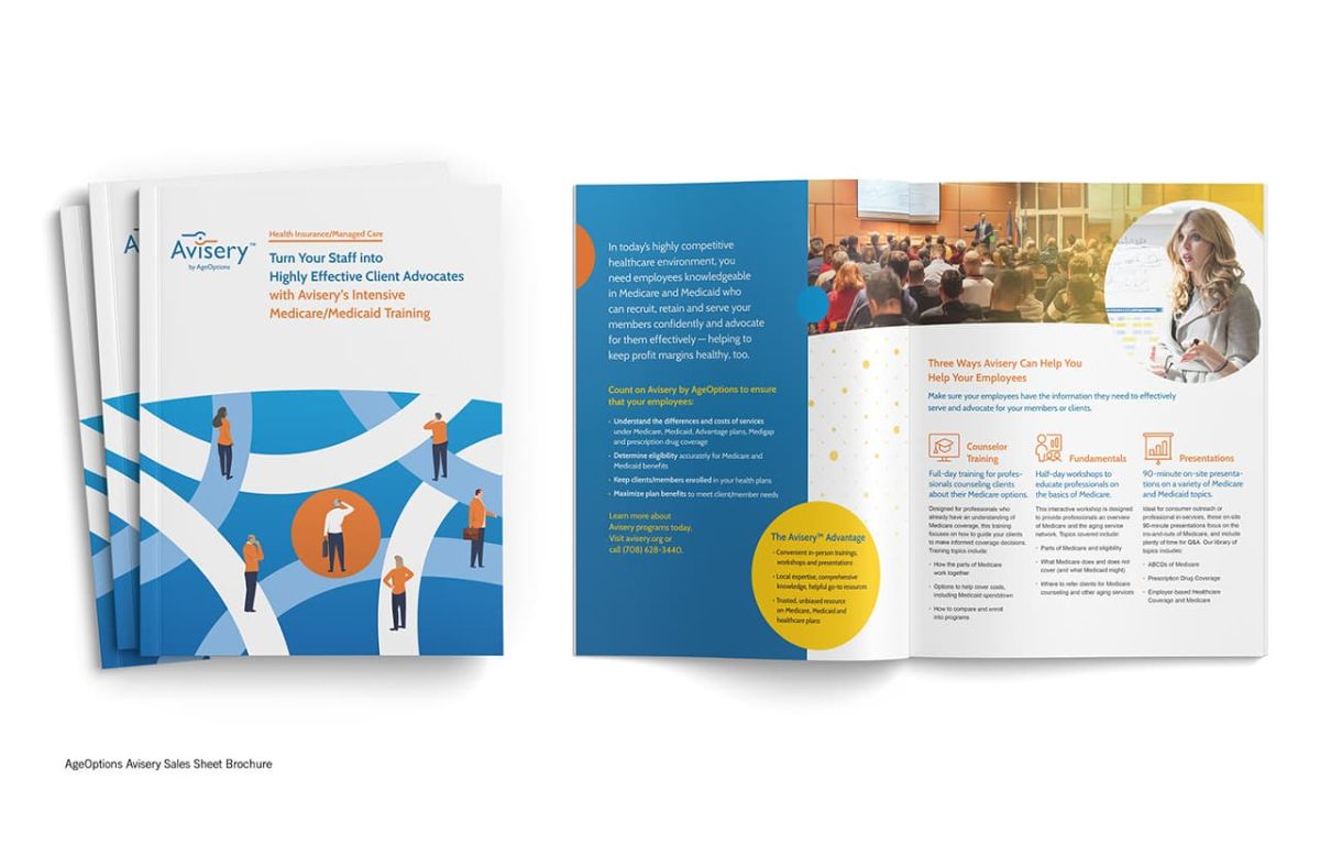 brochures created using the new branding style